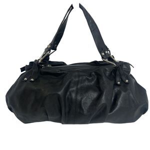Ted Baker Black Leather Hobo Bag Soft Leather Shoulder Bag Purse